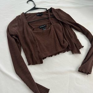 Cardigan + tank top